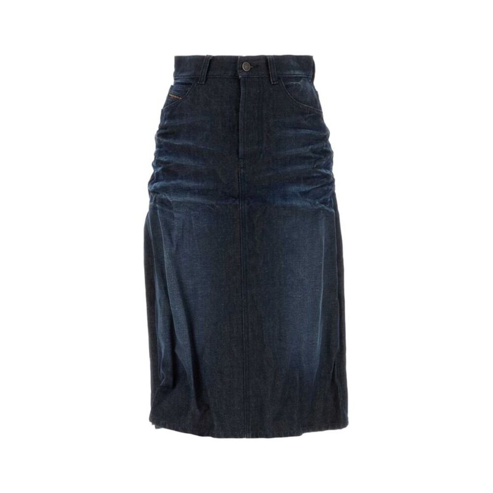 Diesel Women Blue Denim Skirt